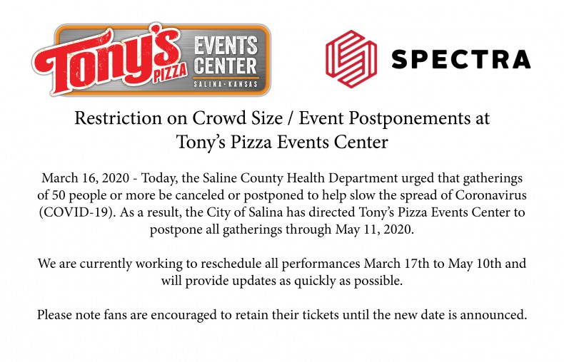 Events Postponed Through May 11, 2020