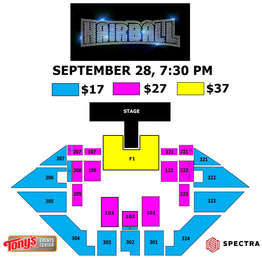 Tony S Pizza Event Center Seating Chart