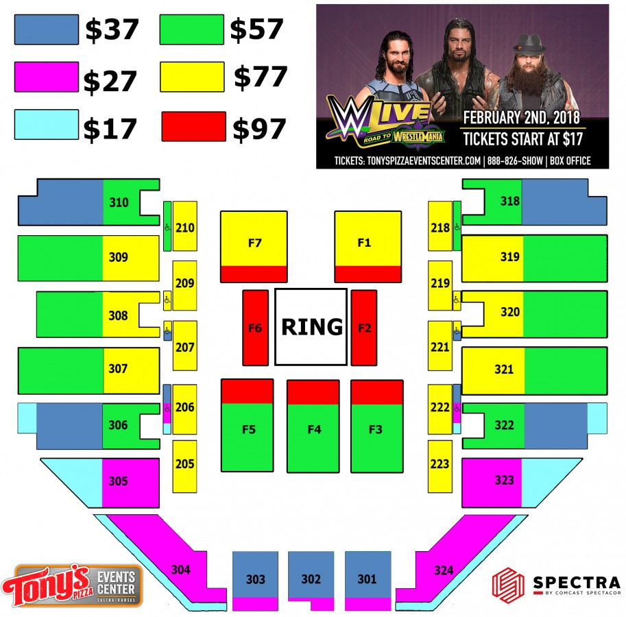 I Wireless Center Seating Chart Wwe