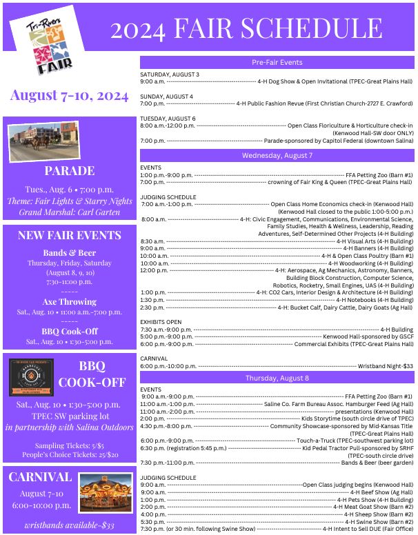 Events: Tri Rivers Fair 2024 1 | Tony's Pizza Events Center